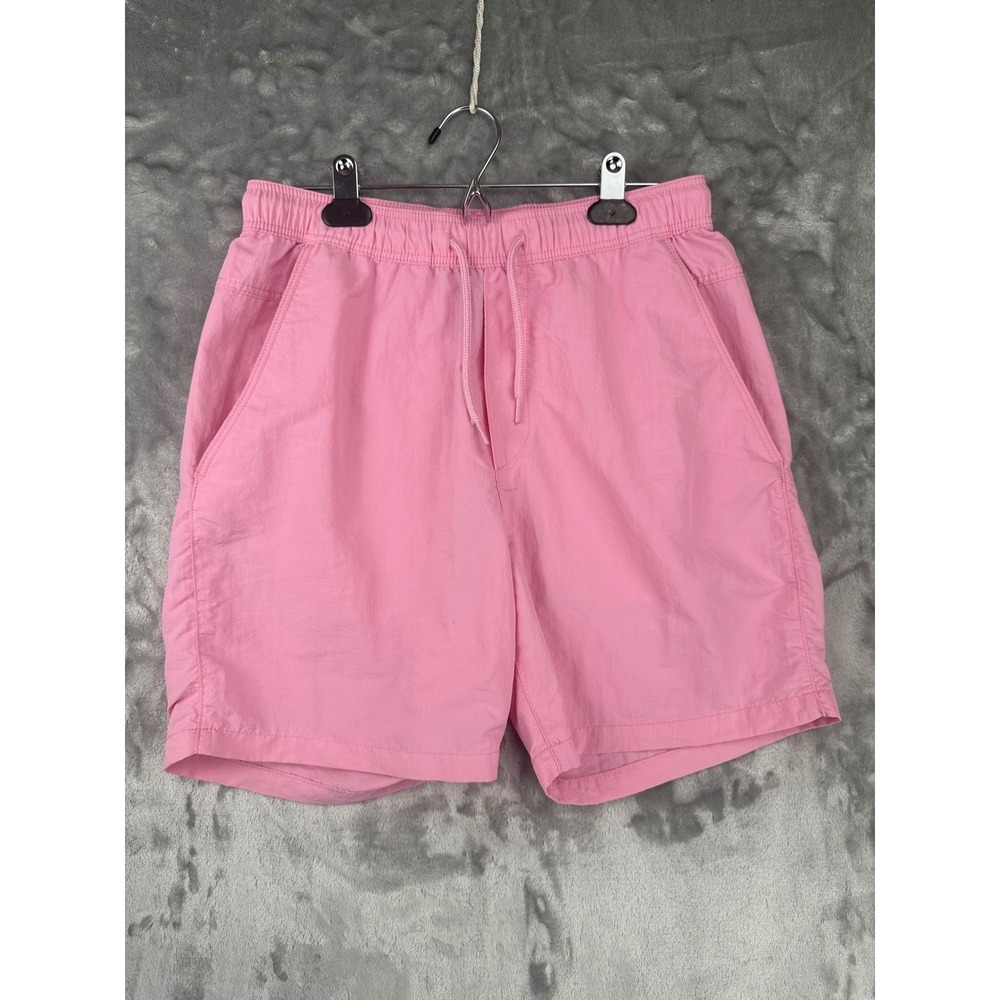 H&M Mens Pink Nylon Elastic Waist Drawstring Casual Shorts Size XS Beach Summer